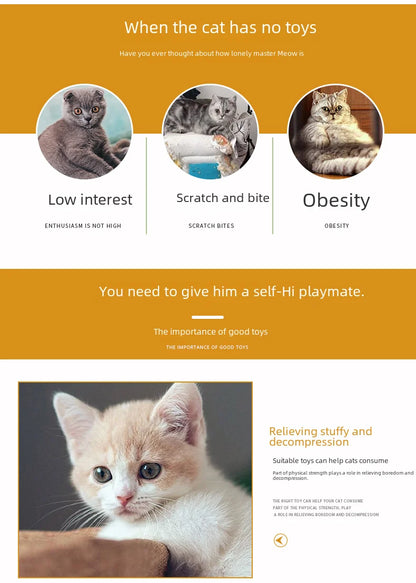 White Cat Tunnel Playground Interactive Toy