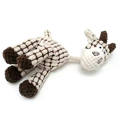 Fun Corduroy Donkey Chew Toy With Squeaker