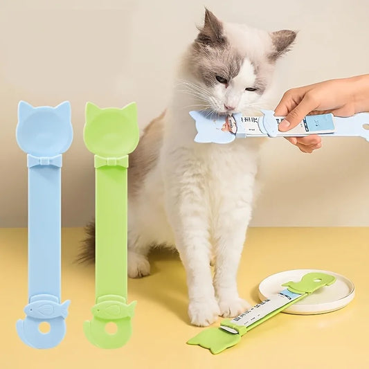 Long Handle Lickable Wet Food Feeder Spoon