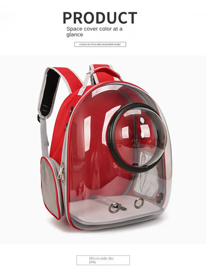 {As seen in Argylle} Space Capsule Pet Backpack-Airline Approved Transparent Carrier [Large Capacity + 360° Ventilation + Dual Handles]