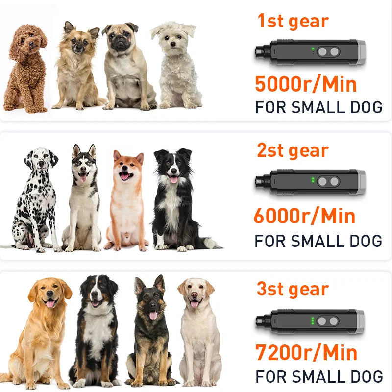 Electric Dog Nail Clippers With Rechargeable LED Lights