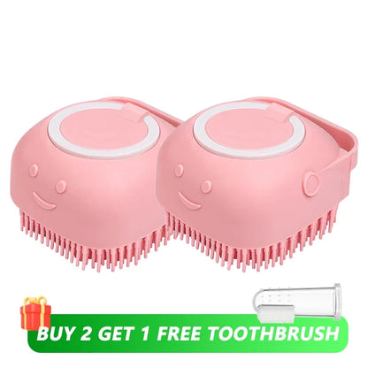 Silicone Pet Bathing Brush and Massage Tool