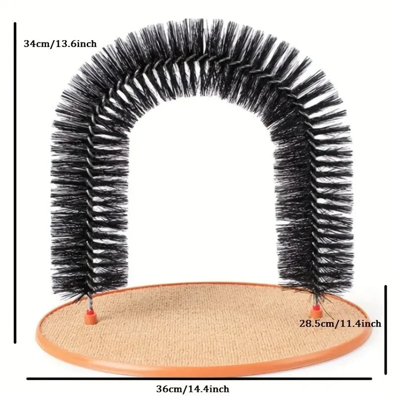 Interactive Grooming Arch with Scratching Pad