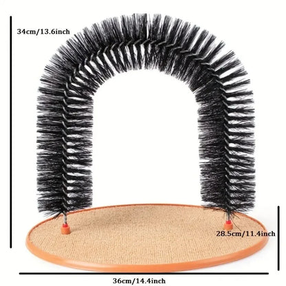 Interactive Grooming Arch with Scratching Pad