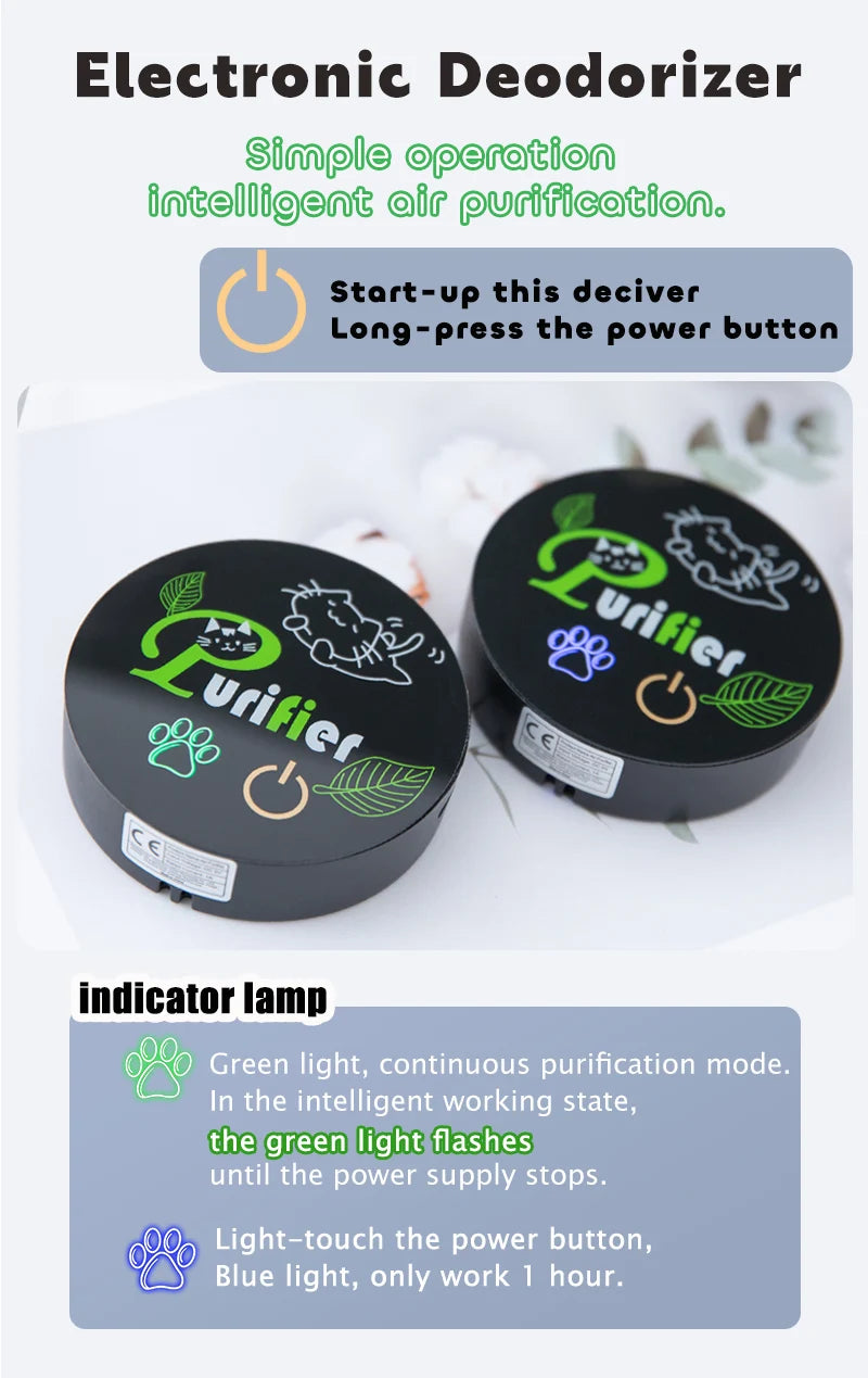 Smart & Portable Pet Deodorizer [Dual-Core + High-Efficiency]