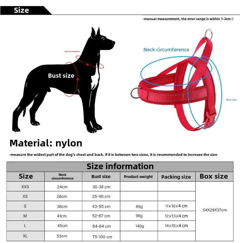 Explosion Proof Breathable Dog Leash and Vest