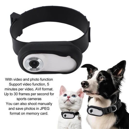 Pet Sport Camera Support Memory Card Cat Camera Collar USB Rechargeable 170° Wide Angle HD 1080P Portable for Cats