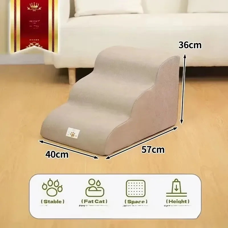 3 Steps Pet Ramp Detachable Anti-Slip Stairs for Elderly Dogs Cats Bed Couch Access Couch Training Tool Washable Pet Supplies