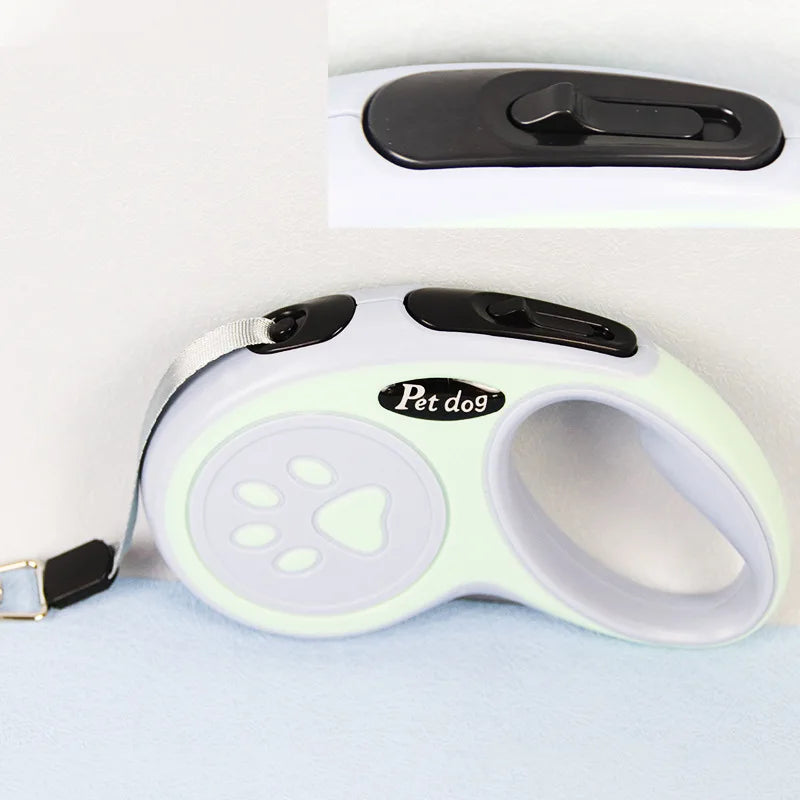 Automatic Retractable Pet Leash with One-Handed Brake