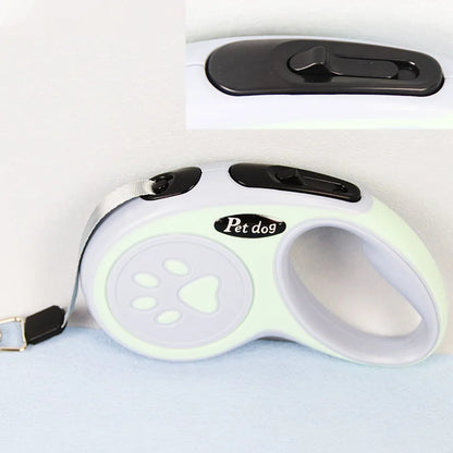 Automatic Retractable Pet Leash with One-Handed Brake