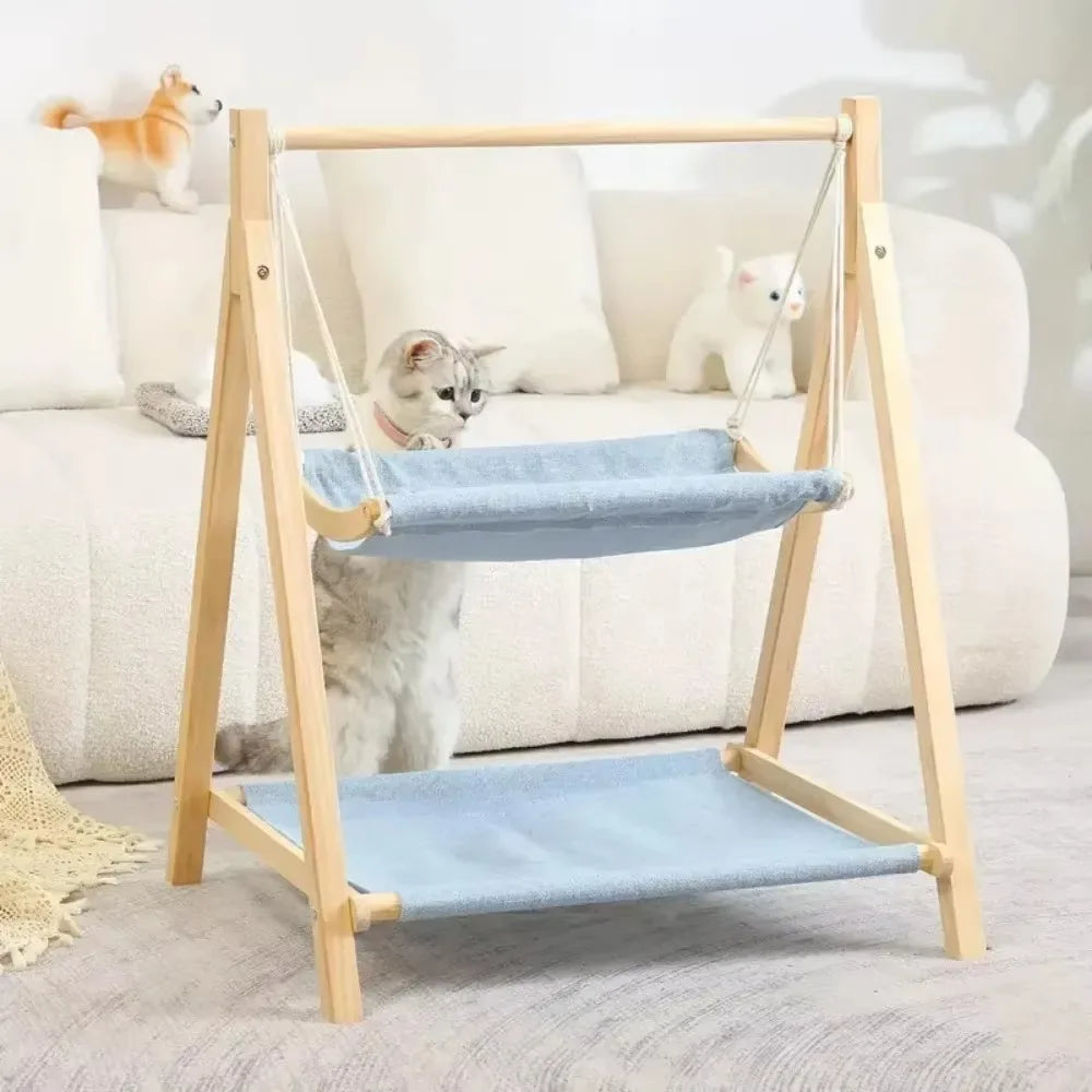 Modern Wooden Pet Resting Swinging Bed