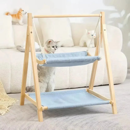 Modern Wooden Pet Resting Swinging Bed
