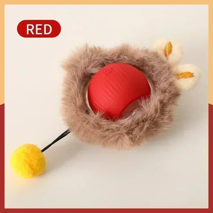 Interactive Motion Activated Plush Cat Toy Ball
