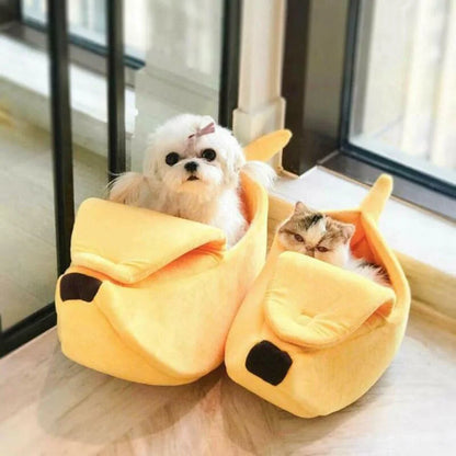 Cute Banana Shaped Cat Bed for Cozy Comfort