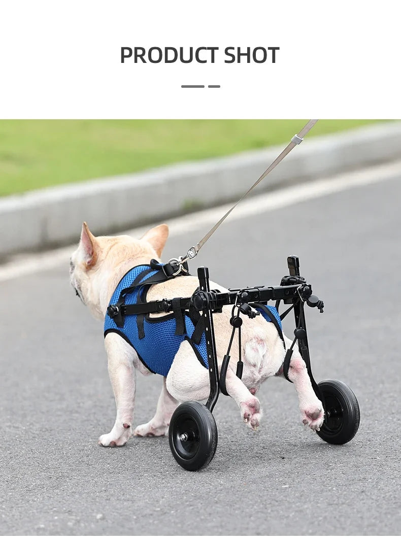 Pet Wheelchair Cart Adjustable Mobility Aids with Wheels [Rehabilitation Walking Mobility Aid]