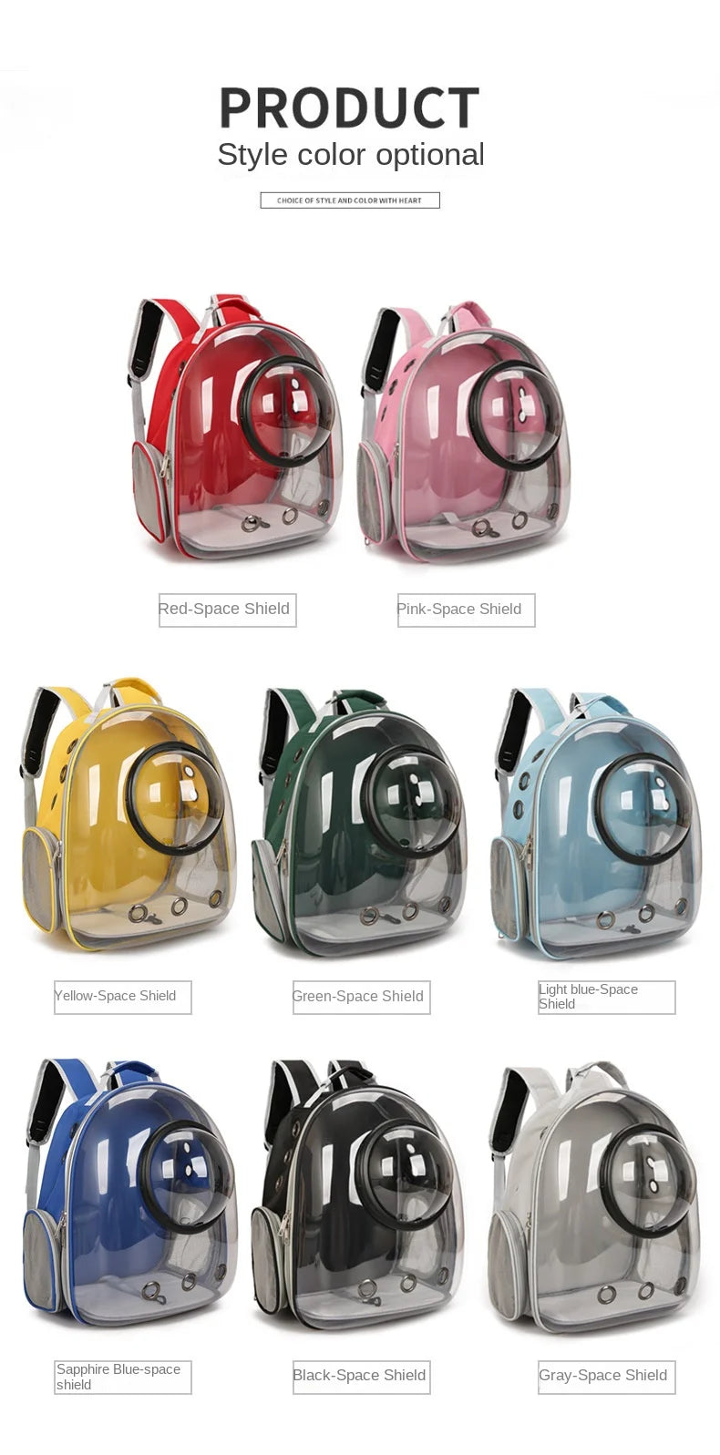 {As seen in Argylle} Space Capsule Pet Backpack-Airline Approved Transparent Carrier [Large Capacity + 360° Ventilation + Dual Handles]