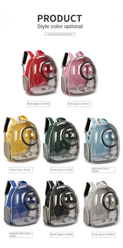 {As seen in Argylle} Space Capsule Pet Backpack-Airline Approved Transparent Carrier [Large Capacity + 360° Ventilation + Dual Handles]