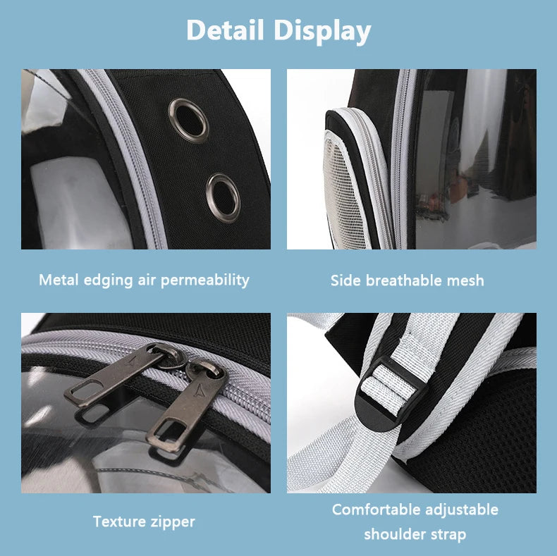 Breathable And Portable Transparent Pet Backpack